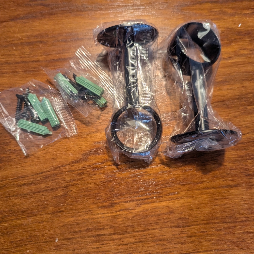 Black Curtain Rod Brackets with Hardware